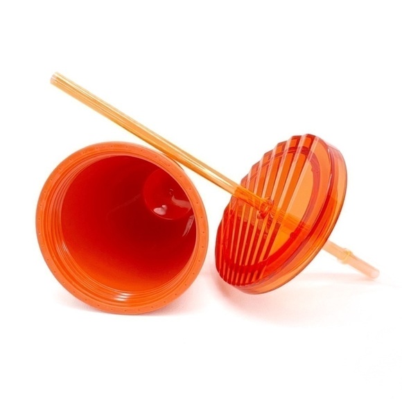 Starbucks Cold Cup Orange Mirrored Spiral 16 oz Grande Collectible New NWT - Picture 3 of 8